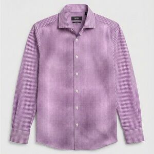 Boss Men's Violet Gingham Shirt